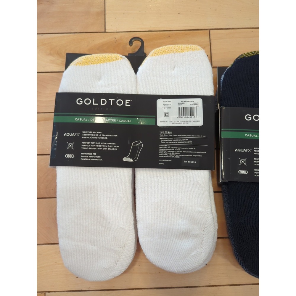 GOLD TOE Casual Moisture-Wicking No-Show Socks 12 Pairs NWT - Picture 5 of 6